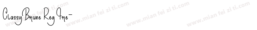Classy Brune Reg Fre字体转换